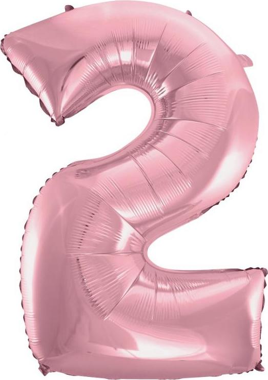 Godan / balloons Fóliový balónek "Digit 2", růžový, 92 cm