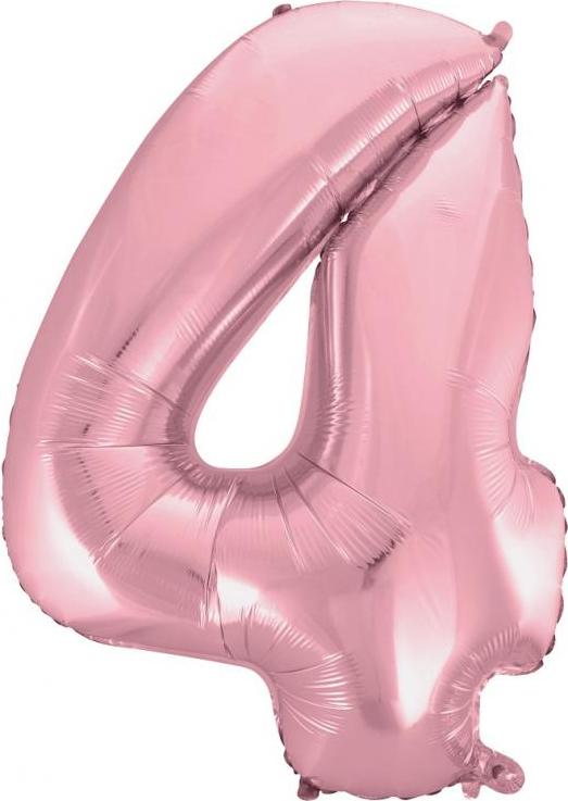 Godan / balloons Fóliový balónek "Digit 4", růžový, 92 cm