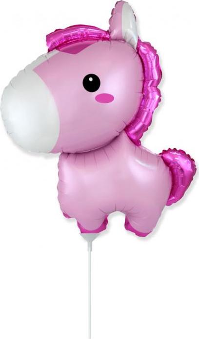 Flexmetal Fóliový balónek 14" FX - Kůň (růžový)