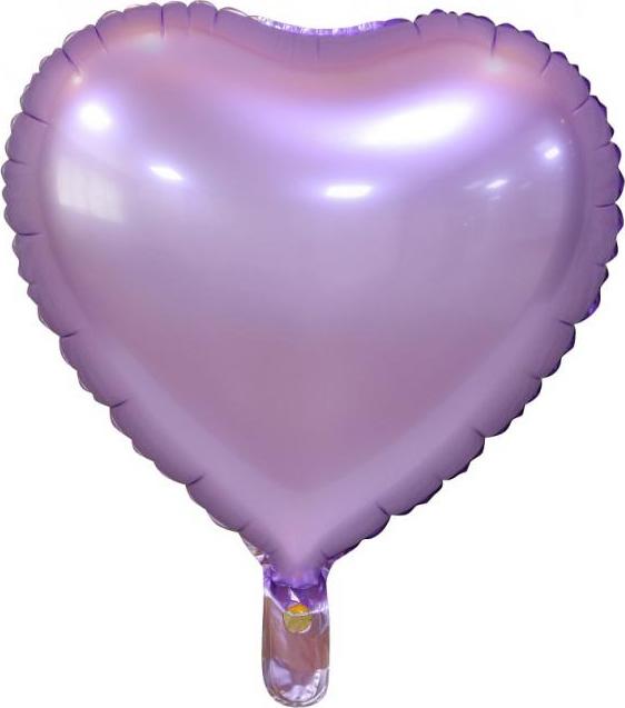 Balónek fóliový "Srdce", matný, lila, 18