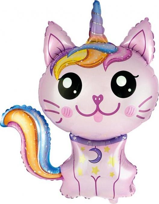 Flexmetal Fóliový balónek 24" FX - Magic cat (růžový)