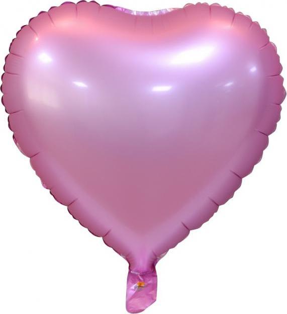 Balónek fóliový "Srdce", matný, růžový, 18