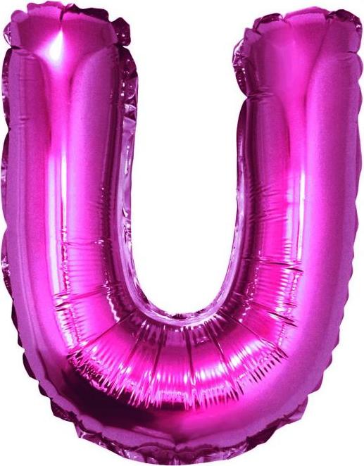 Godan / balloons Fóliový balónek "Písmeno U", růžový, 35 cm KK
