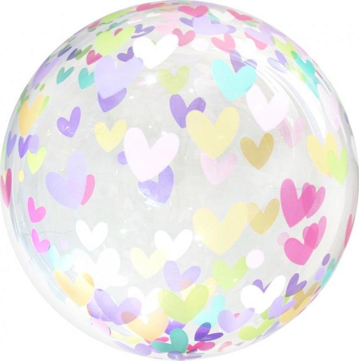 Godan / balloons Aqua balónek - krystal, srdce, 18