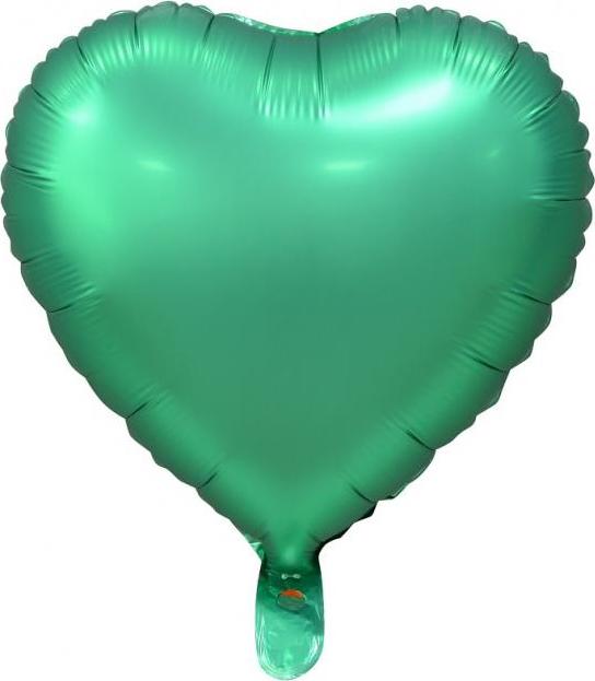 Balónek fóliový "Srdce", matný, zelený, 18