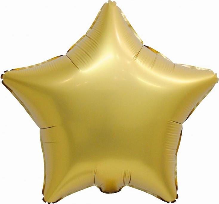 B&C fóliový balónek "Star", matný, starožitný zlatý, 19