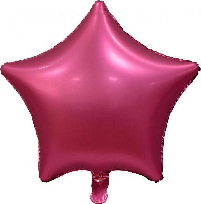Balónek fóliový "Hvězda", matný, růžový, 19