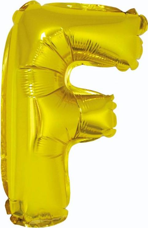 Godan / balloons Fóliový balónek "Písmeno F", zlatý, 35 cm KK