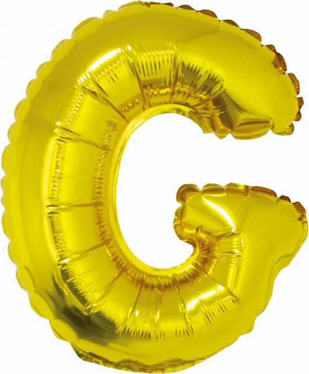 Godan / balloons Fóliový balónek "Písmeno G", zlatý, 35 cm KK