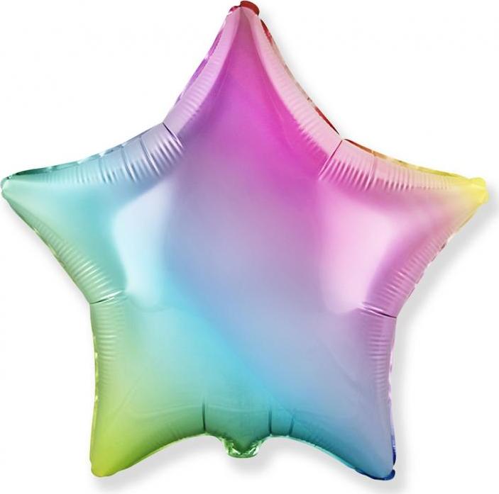 Flexmetal Fóliový balónek 18" FX - Star (pastelový gradient)