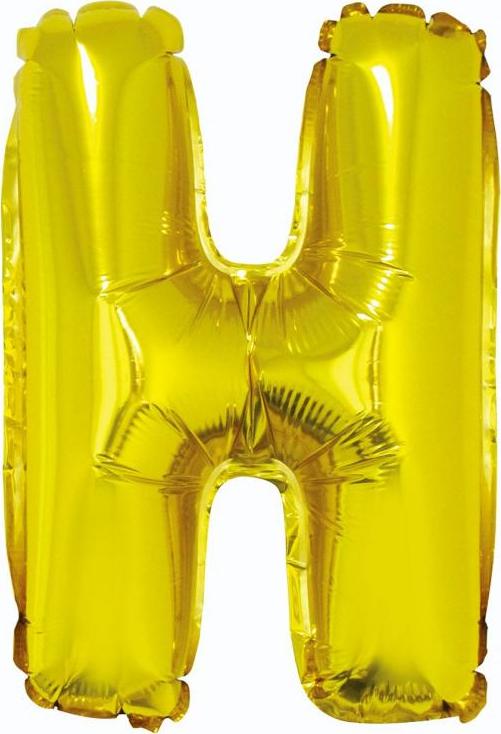 Godan / balloons Fóliový balónek "Písmeno H", zlatý, 35 cm KK