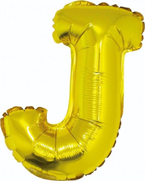 Godan / balloons Fóliový balónek "Písmeno J", zlatý, 35 cm KK