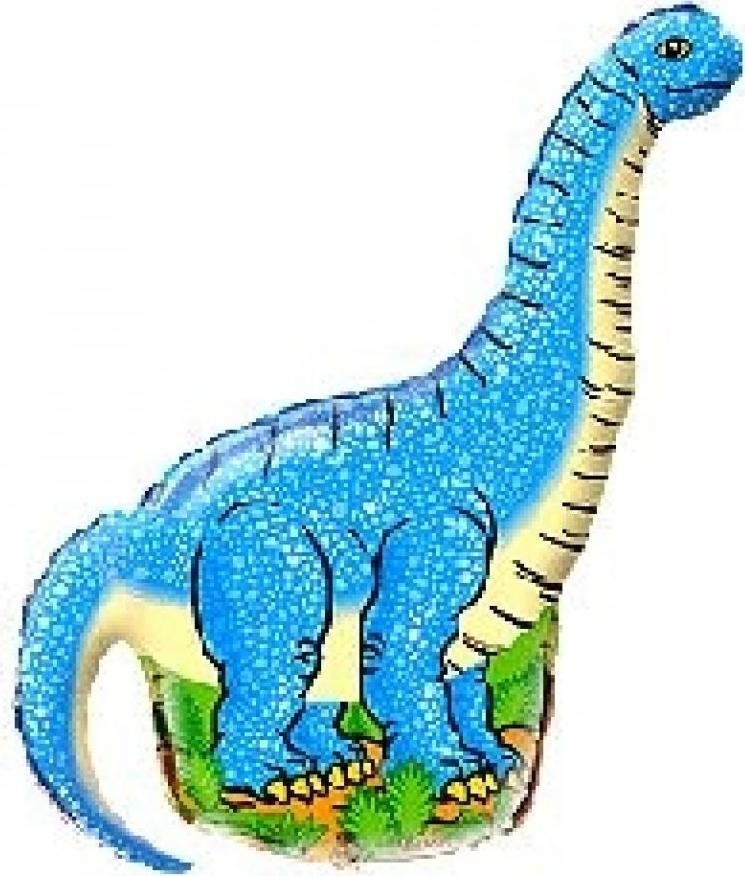Flexmetal Fóliový balónek 14" FX - "Dinosaurus - Diplodocus" (modrý)