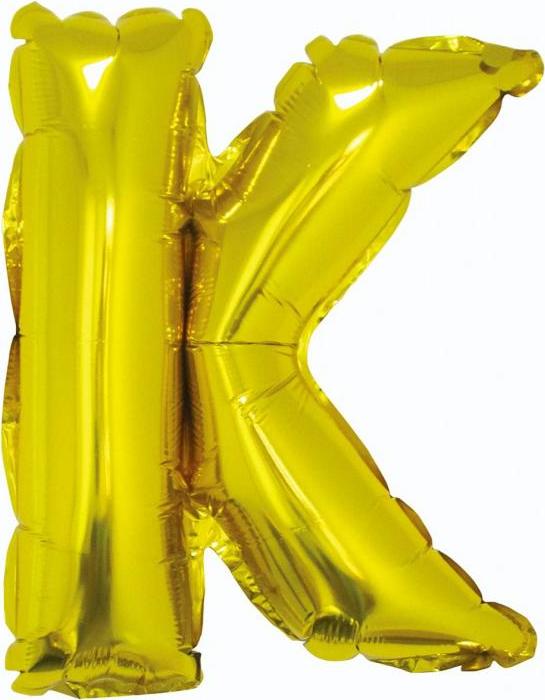 Godan / balloons Fóliový balónek "Písmeno K", zlatý, 35 cm KK