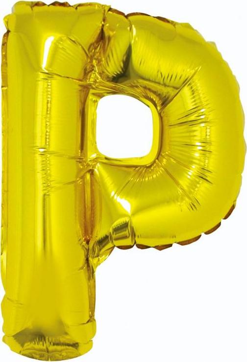 Godan / balloons Fóliový balónek "Písmeno P", zlatý, 35 cm KK