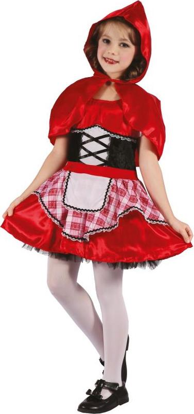 Godan / costumes Sada Červená Karkulka (šaty, kapuce s pláštěnkou), velikost 130/140 cm