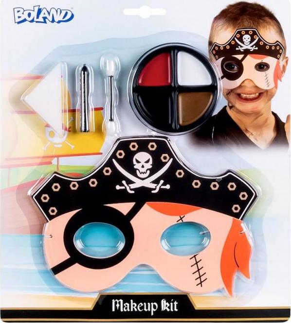 Boland Pirátská sada na malování na obličej (maska, barvy, pastelka, houbička, aplikátor)