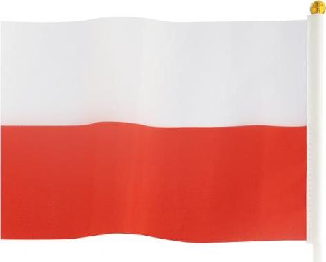 Godan / costumes Polská vlajka 30x45 cm, s tyčí 60 cm, 10 ks.
