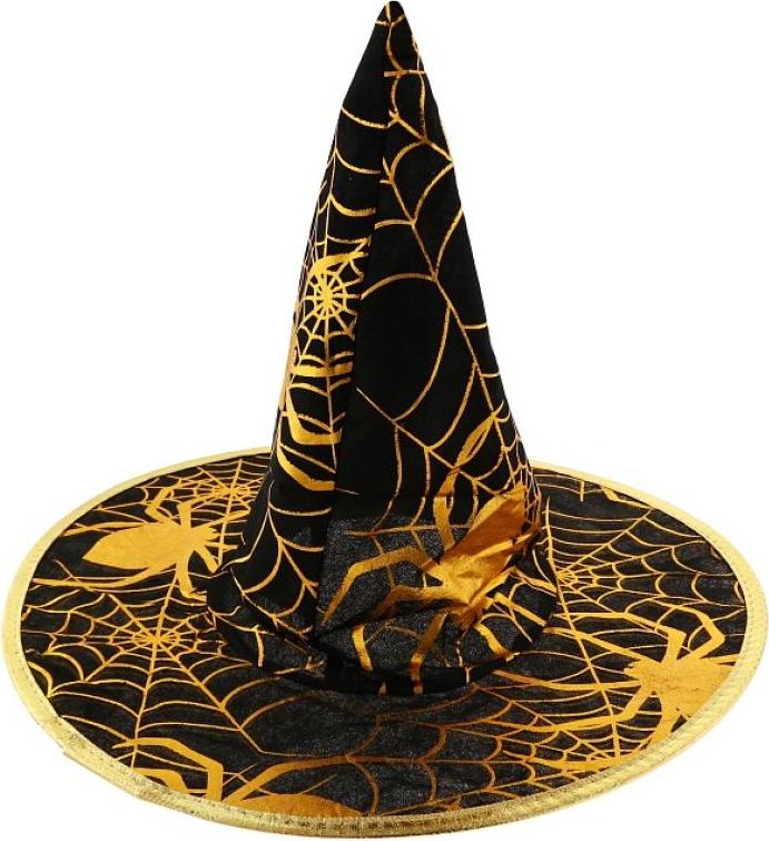 Čarodějnický klobouk se zlatou pavučinou, velikost jedna