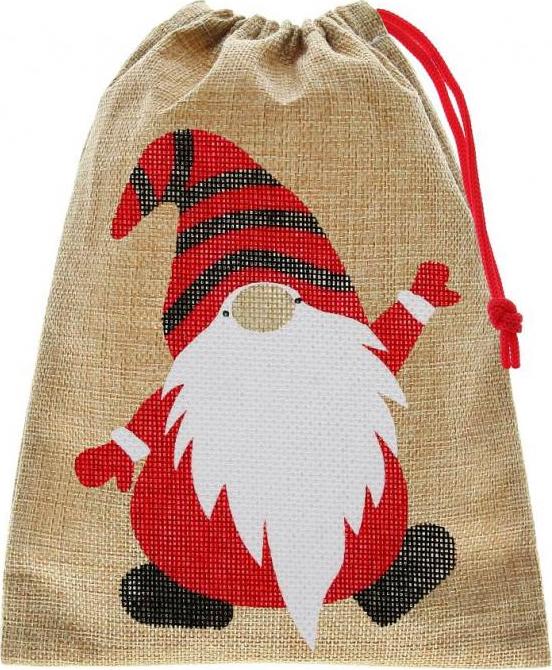 Jutová vánoční taška "Skrzat", rozměr 18x24 cm
