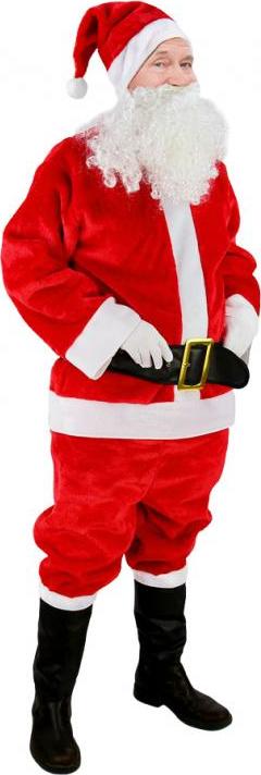 Godan / costumes Set "Santa Claus Costume" (čepice, mikina, kalhoty, vousy, pásek, návleky na boty, rukavice) velikost UN.