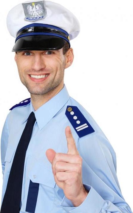 Policajní čepice s nárameníky