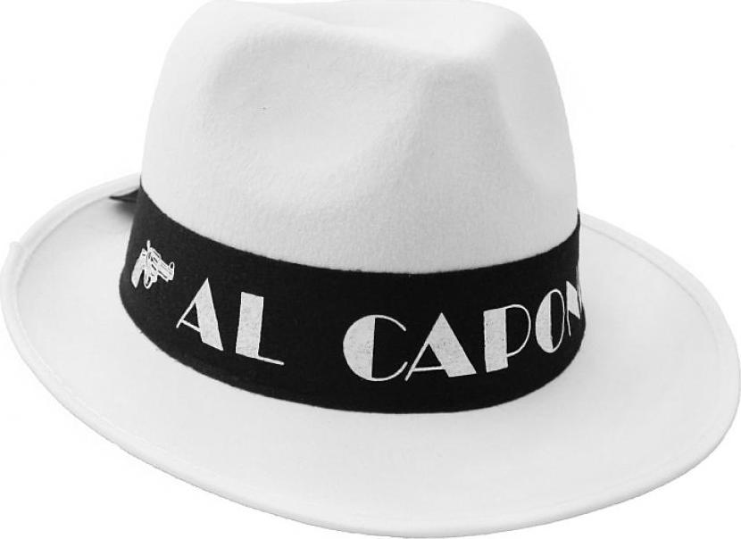 Klobouk "Al Capone", bílý