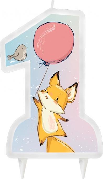 Godan / decorations Narozeninová svíčka Happy Birthday Collection - Fox