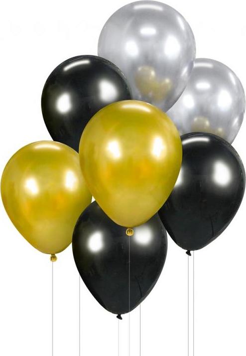Godan / beauty & charm B&C balónková kytice zlato-stříbrno-černá, 7 ks.