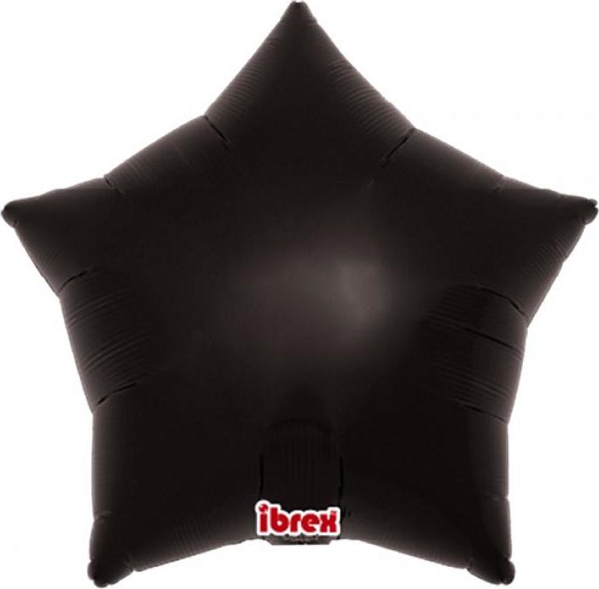Balón Ibrex Hel, hvězda 15", černá metalíza, 5 ks.
