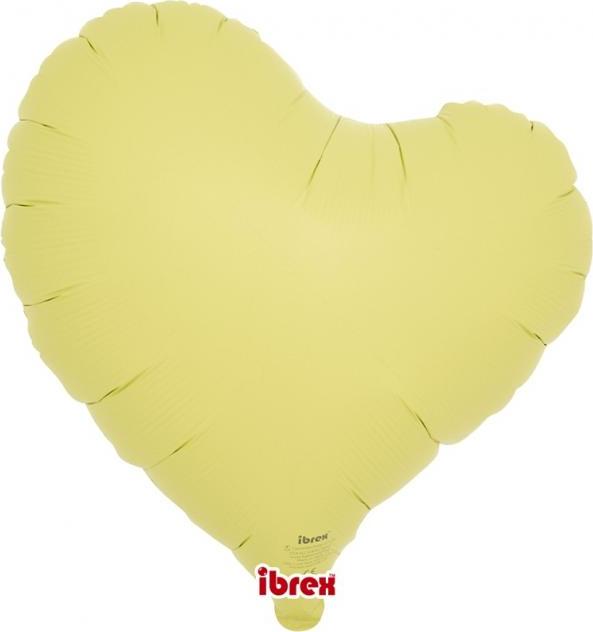 Balón Ibrex Hel, sladké 14" srdce, pastelově žlutá, 5 ks.