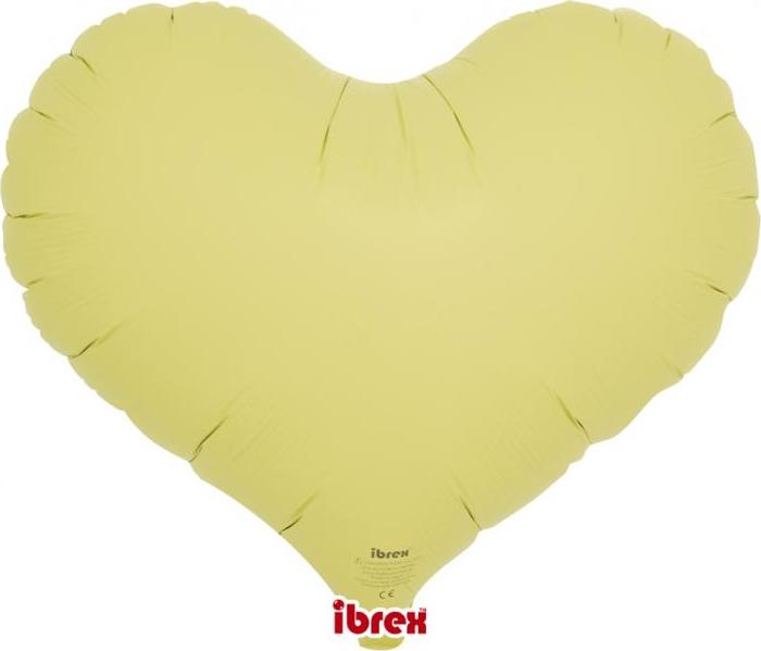 Balón Ibrex Hel, Jelly heart 14", pastelově žlutá, 5 ks.