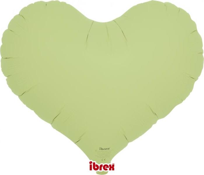 Balón Ibrex Hel, Jelly heart 14", Pastel Green, 5 ks.