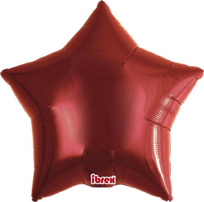 Balón Ibrex Hel, 15" hvězda, Premium Metallic Red, 5 ks.
