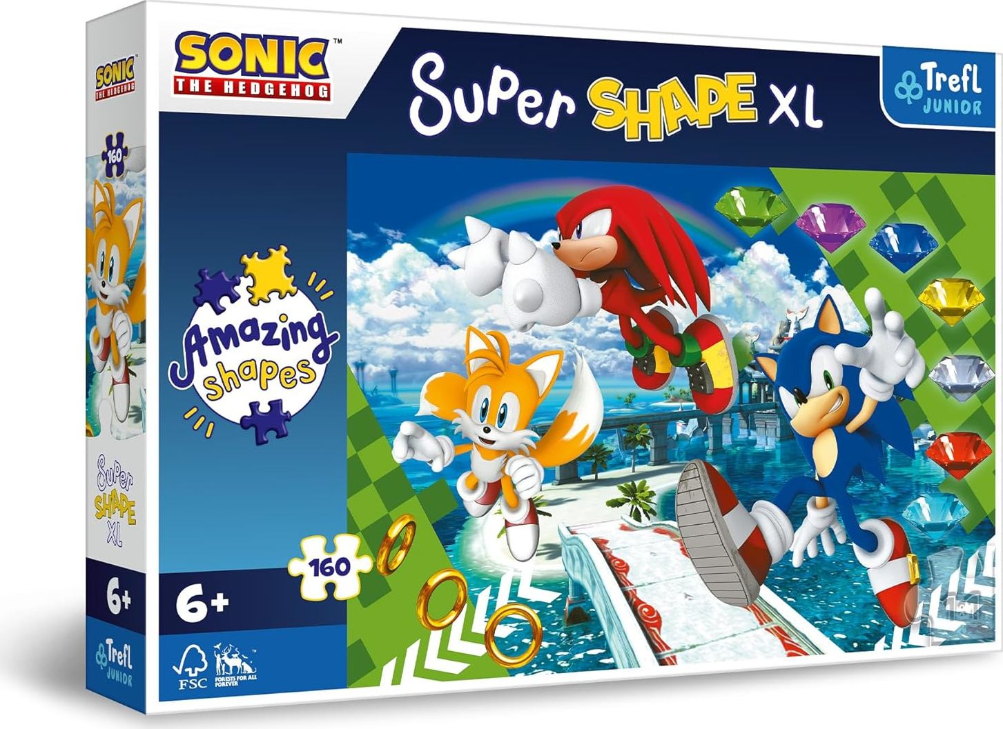 TREFL Puzzle Veselý Sonic 160 dílků XL