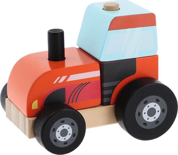 Drevený traktor TREFL