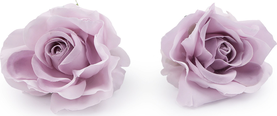 Umělý květ růže Ø5 cm Varianta: 4 fialová nejsvětlejší, Balení: 2 ks