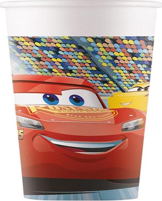 Procos Papírové kelímky (WM), Cars 3 (Disney), 200 ml, 8 ks (štítek SUP)