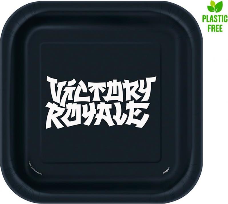 Unique party "Fortnite" papírové talíře, 23 cm, 8 ks (bez plastu)