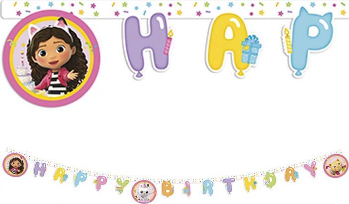 Procos Gabby&#39;s Dollhouse Banner - Happy Birthday