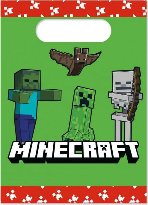 Procos Minecraft papírové sáčky, 4 ks.