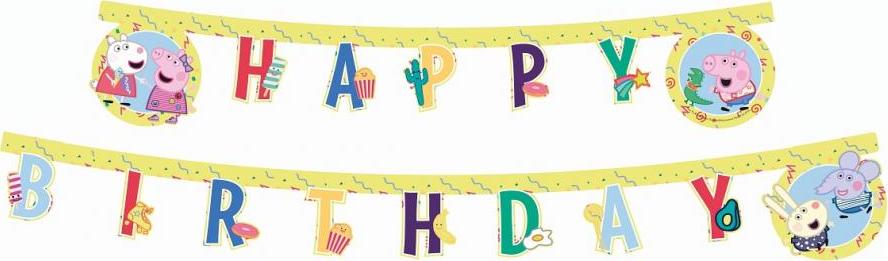 Procos Banner Peppa Pig - Happy Birthday, 230 cm