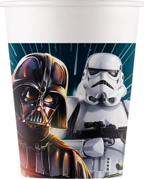 Procos Papírové kelímky (WM) Star Wars Galaxy, 200ml, 8 ks (štítek SUP)