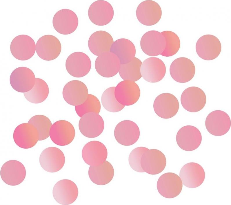 Godan / beauty & charm Fóliové konfety B&C Circles, 2 cm, 250 g, růžové a zlaté