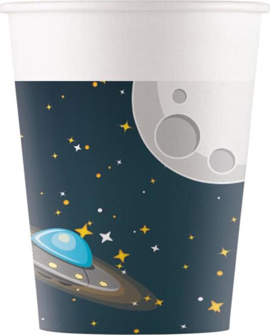 Procos Papírové kelímky (WM), Rocket Space, 200ml, 8 ks (štítek SUP)