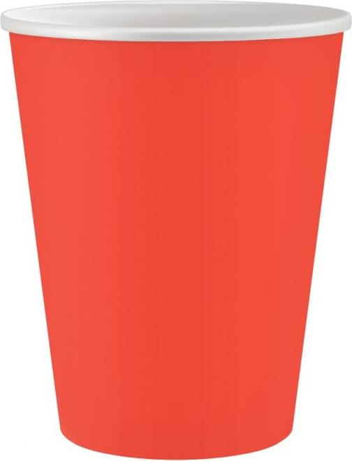 Godan / decorations papírové kelímky jednobarevný, červený, 250 ml/ 6 ks.