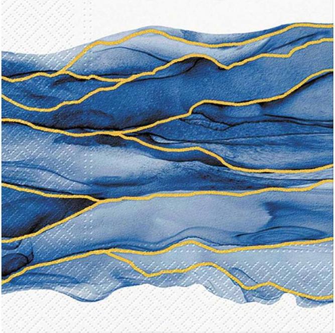 PAW vzorované ubrousky Watercolor Waves 33x33 cm / 20 ks.