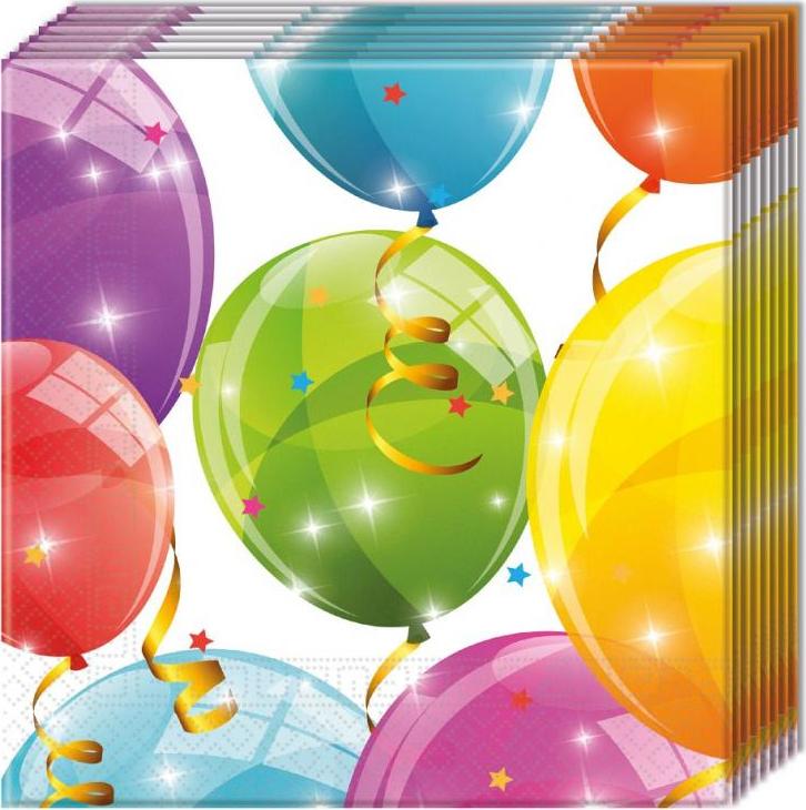 Procos Ubrousky Sparkling Balloons, 33x33 cm, 20 ks.