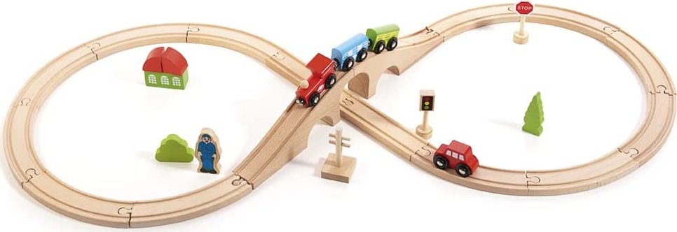 TREFL Dřevěná dráha s vláčky - Fun play railway