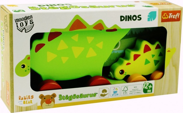 Dřevěná hračka TREFL Dinos - Stegosaurus